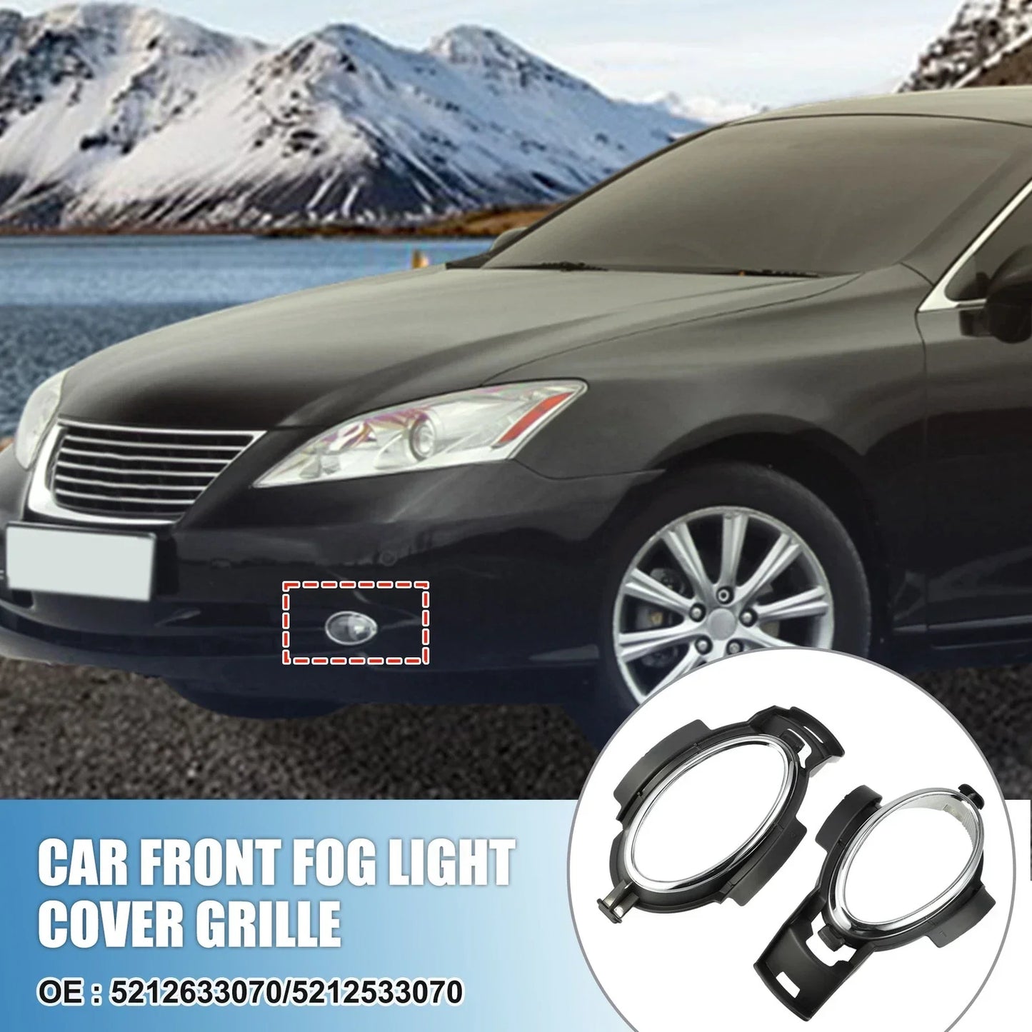 Front Fog Light Grille Cover Trim 2 x for Lexus ES350 (2007-2012)