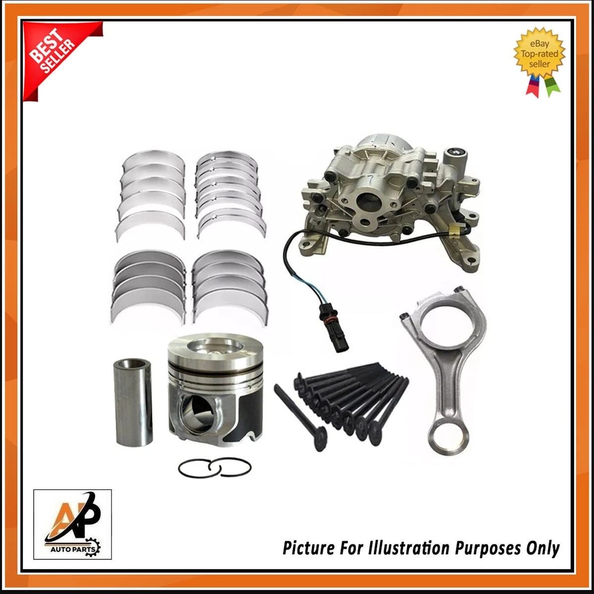 Crankshaft Rebuild Kit for Range Rover Jaguar 204DTD Alloy Steel ()