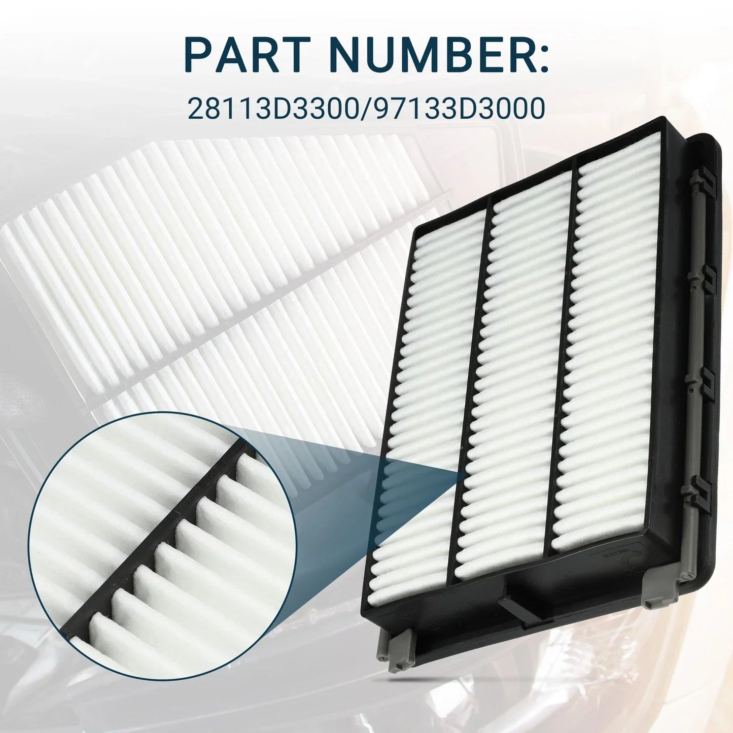 Cabin Air Filter Set for Hyundai Tucson (2016-2023)