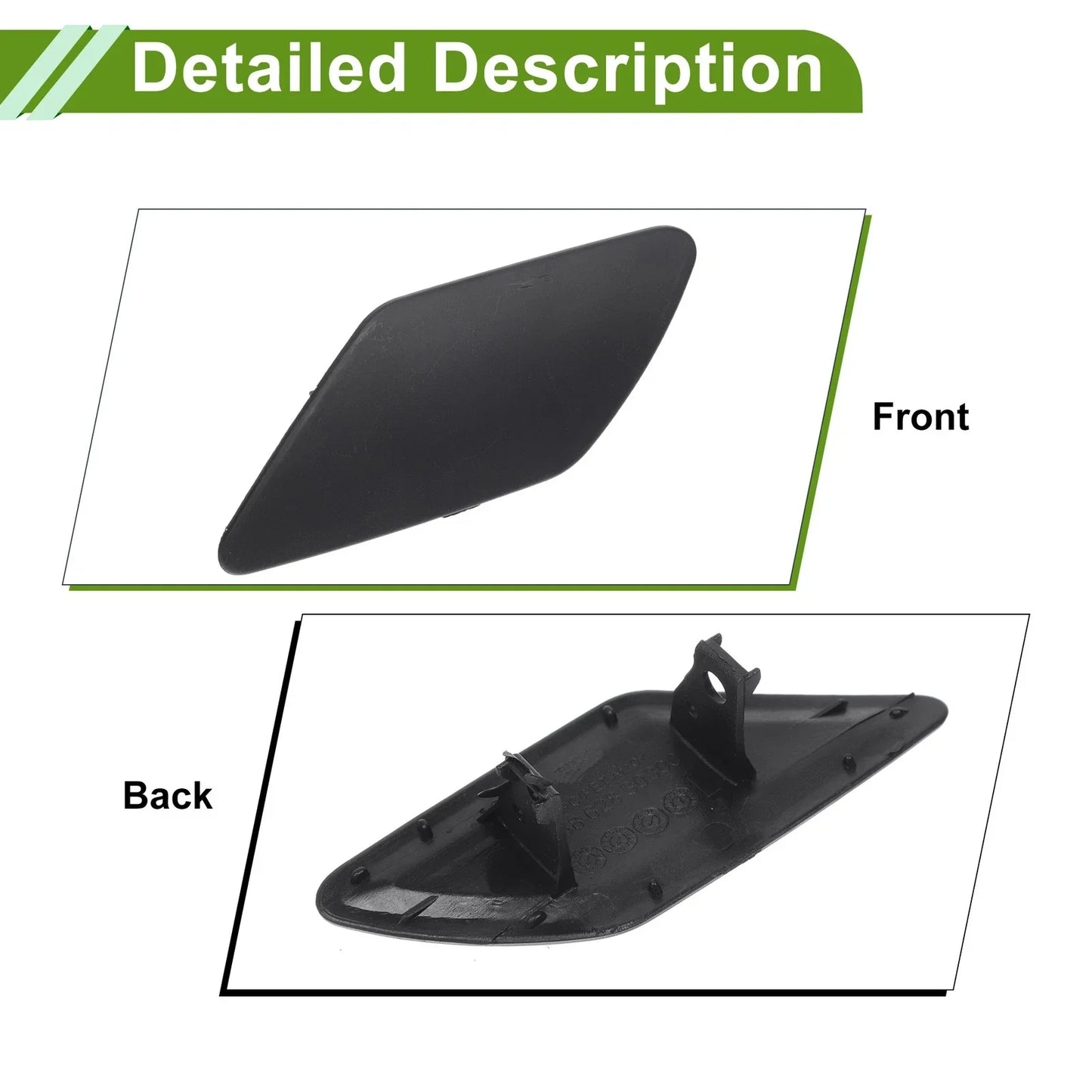 Washer Nozzle Cover Cap for Porsche Cayenne 958 (2011-2018) Unpainted