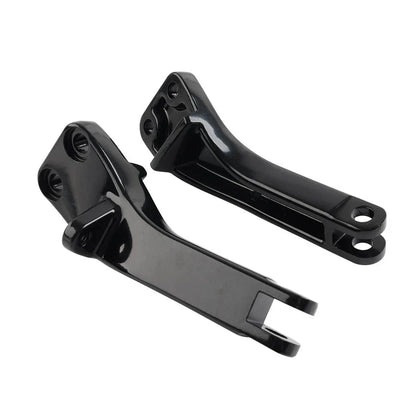 Black Passenger Foot Peg Mount Brackets for Harley Dyna FXDF FXDL FXDC FXDWG
