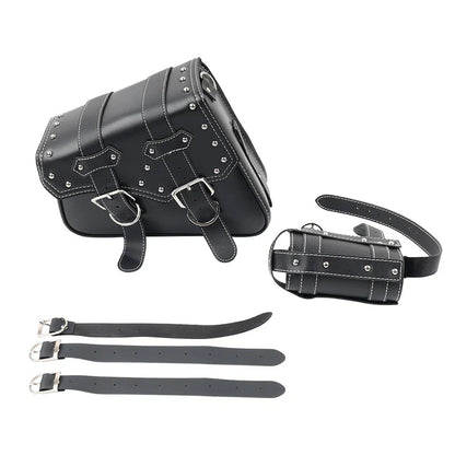 Universal Motorcycle Saddle Bag Luggage Tool Bag Left Side Black