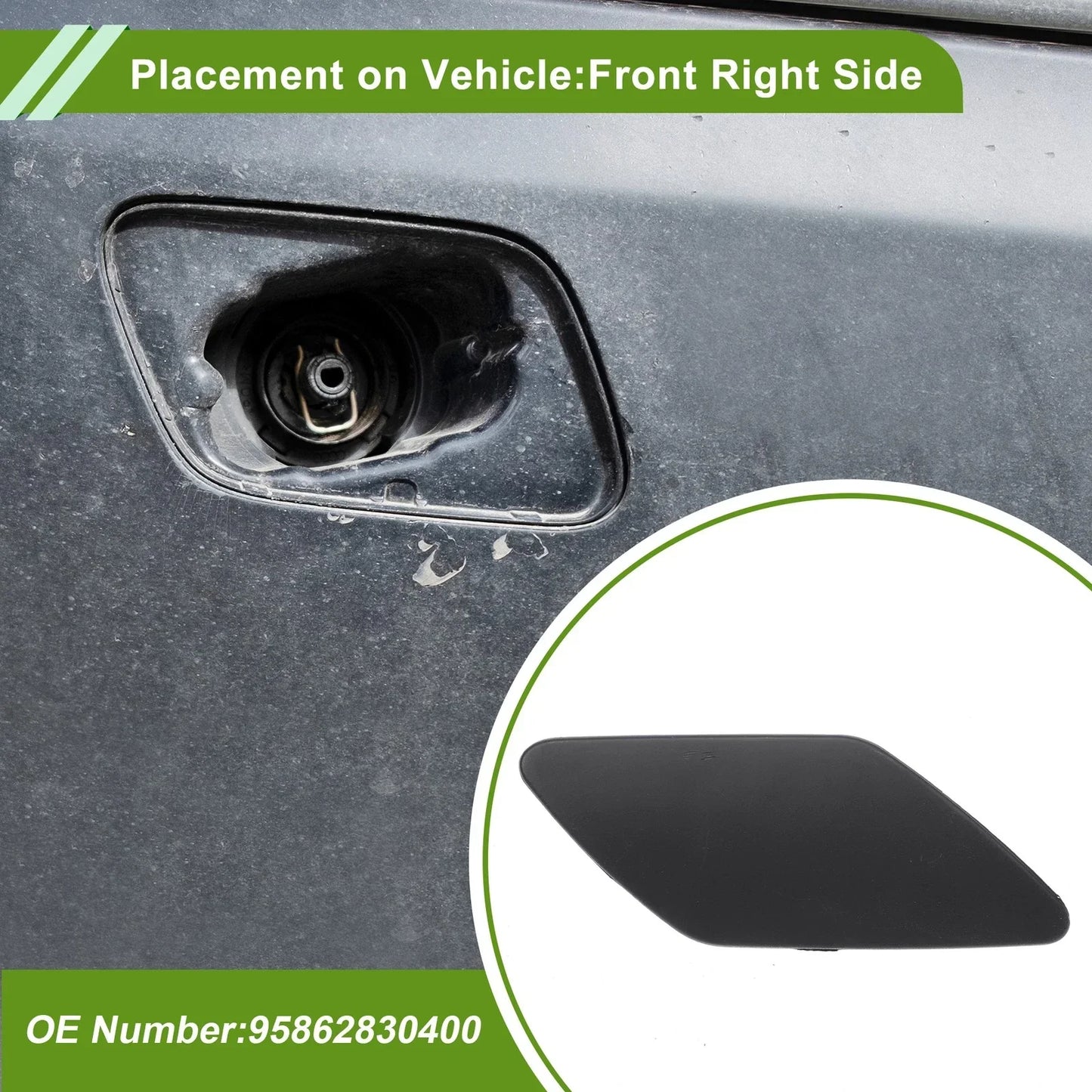 Washer Nozzle Cover for Porsche Cayenne 958 (2011-2018) Unpainted
