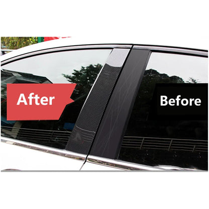 Carbon Fiber ABS Door Window B Pillar Post Covers for Honda Civic (2006-2011)