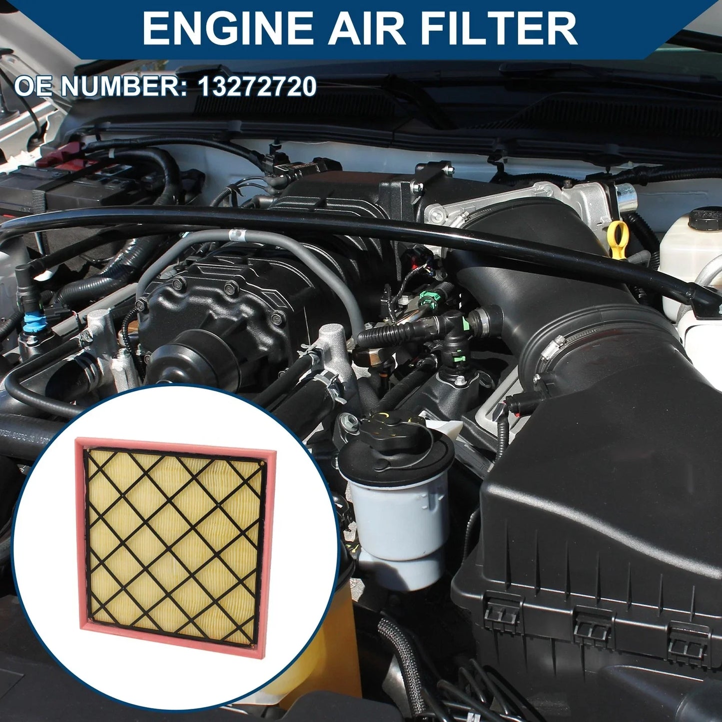 Car Engine Air Filter for Chevrolet Cruze 1.8L (2011-2015) - 1 x Filter