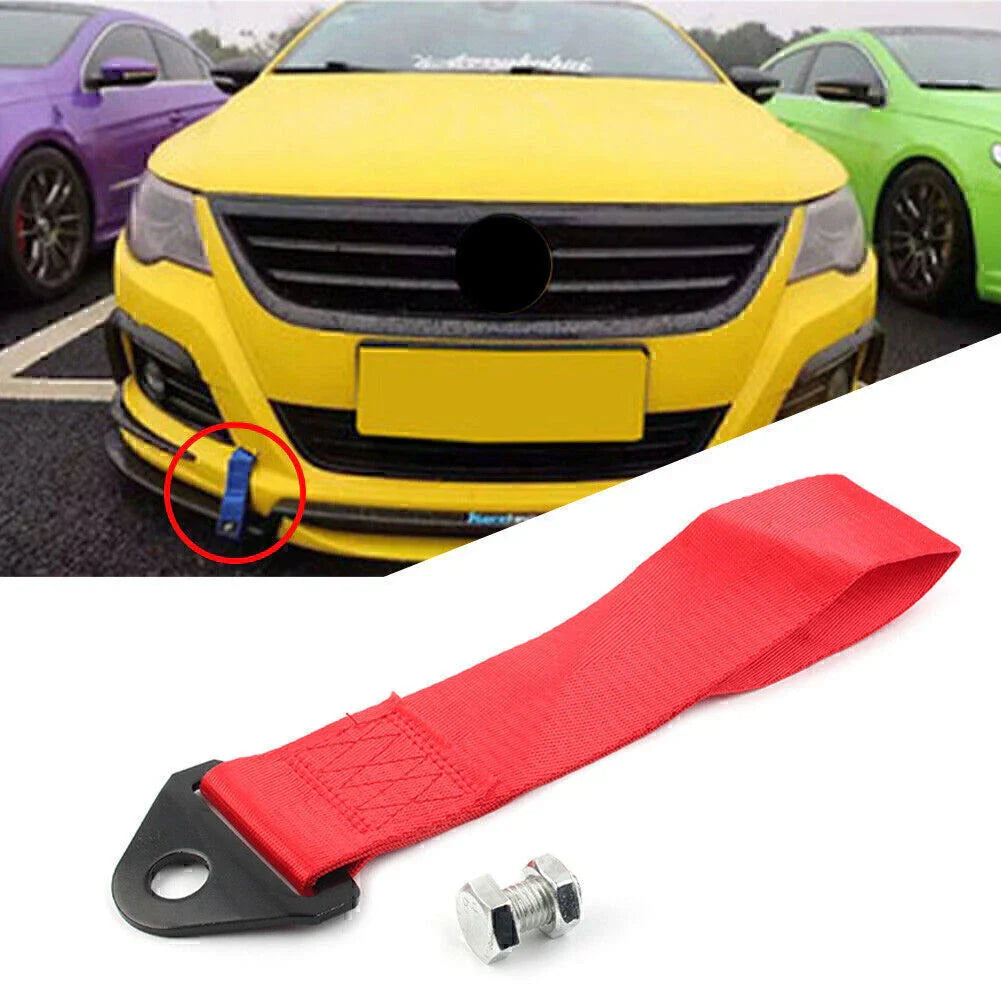 Racing Car Tow Strap Belt Rope Hook for Universal Rear/Front Bumper