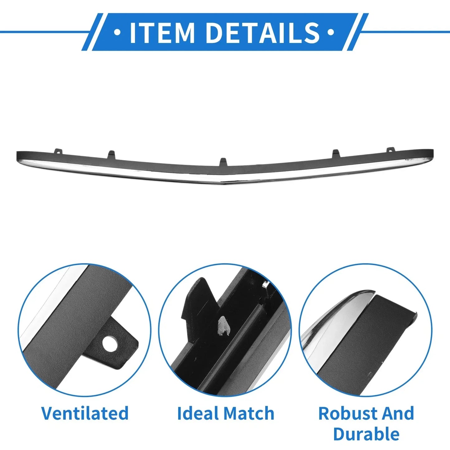 Front Lower Center Bumper Grille Trim for Mercedes-Benz W222/S (2014-2017)