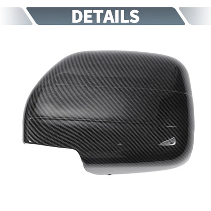 Rearview Mirror Cap Overlay 2 x Black Carbon Fiber for Lexus LX470 (1998-2007)