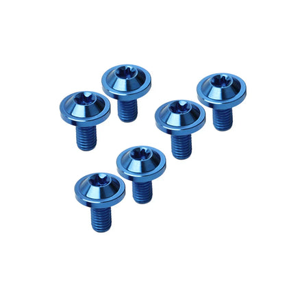 6 x Blue Titanium Alloy M5x25mm Torx Head Bolts for Bike Motor