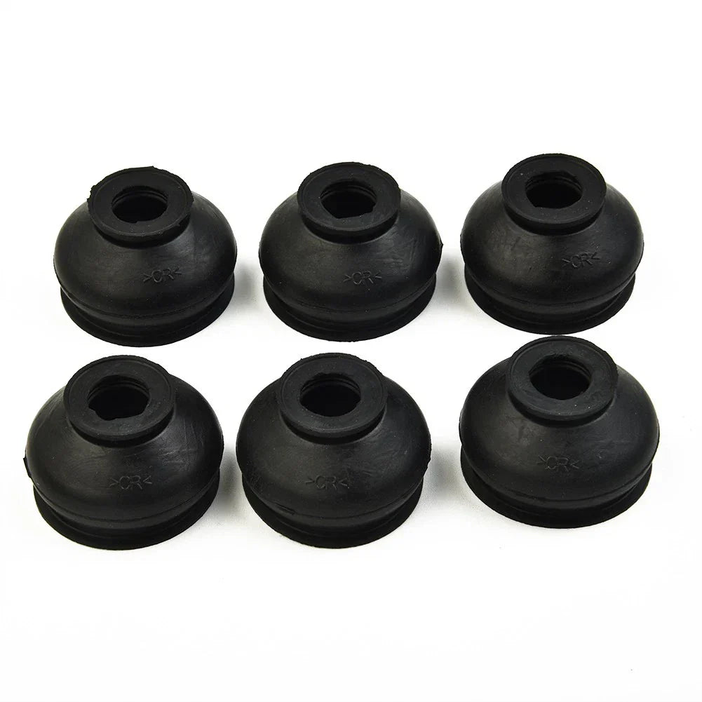 6pcs HQ Rubber Tie Rod End-Ball Joint Dust Boots Dust Cover Boot Gaiters Black