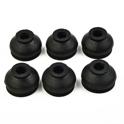 6pcs HQ Rubber Tie Rod End-Ball Joint Dust Boots Dust Cover Boot Gaiters Black