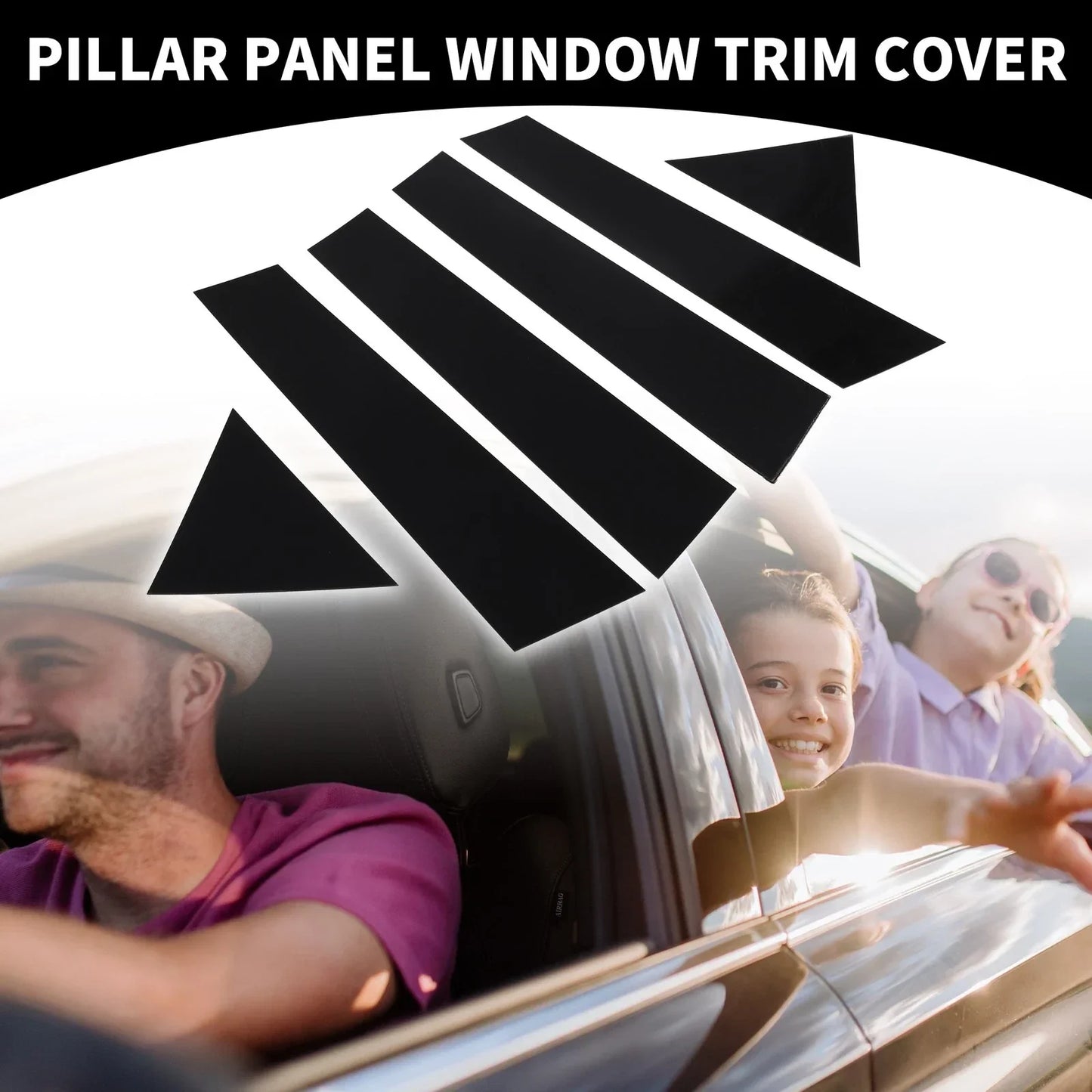 6 x Car Pillar Window Trim Covers for Chrysler 300 300C (2005-2010)