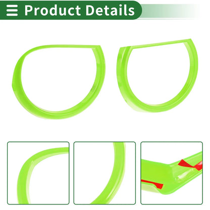 4 x Car Headlight Trim Bezels for Dodge Challenger (2015-2024) Light Green