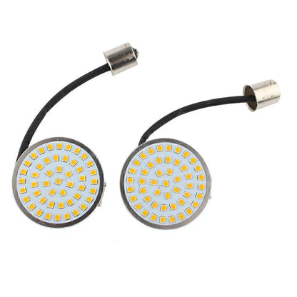 1156 Amber LED Turn Signal Inserts for Harley Davidson Motorcycle