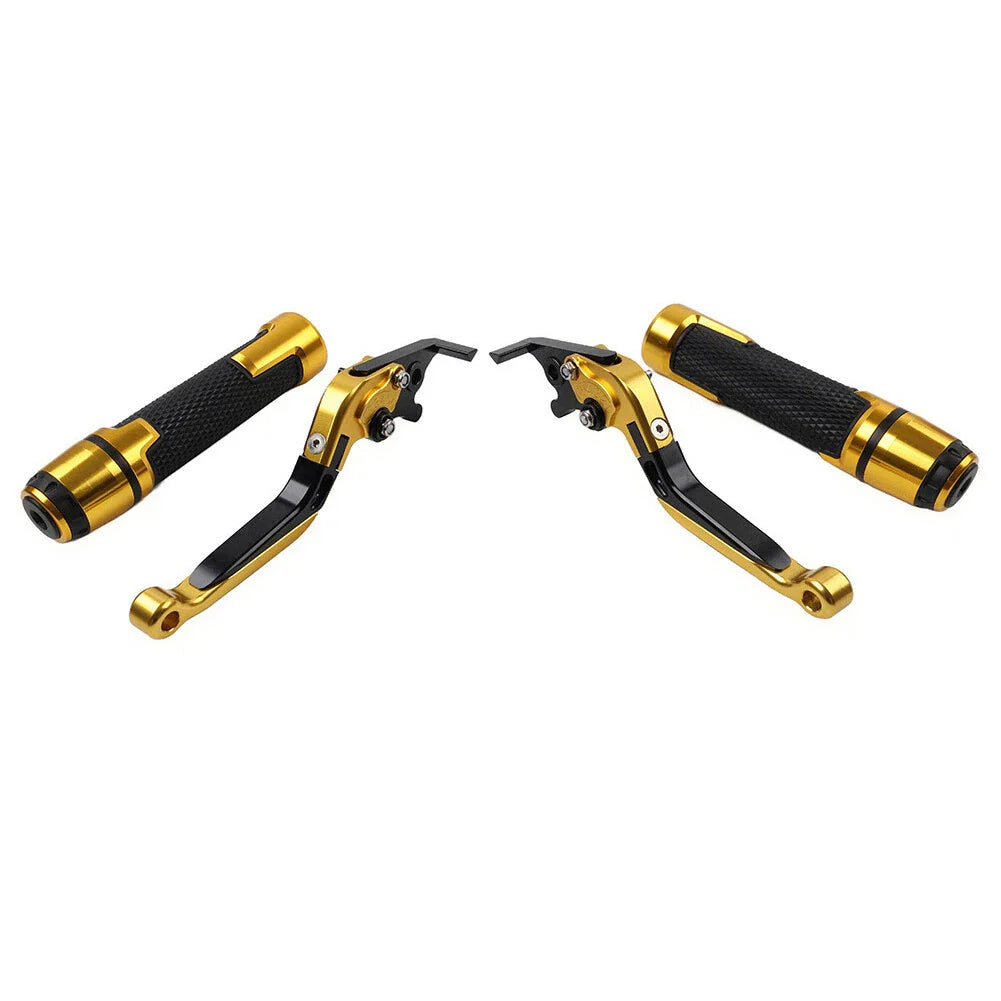 Folding Gold Brake Clutch Lever Grip Set for Yamaha FZ MT 07 09 (2014-2020)