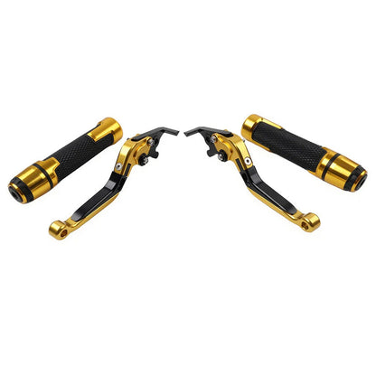 Folding Gold Brake Clutch Lever Grip Set for Yamaha FZ MT 07 09 (2014-2020)