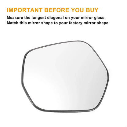 Left Side White Mirror Glass w/ Back Non-Heated for Honda HR-V (2014-2020)