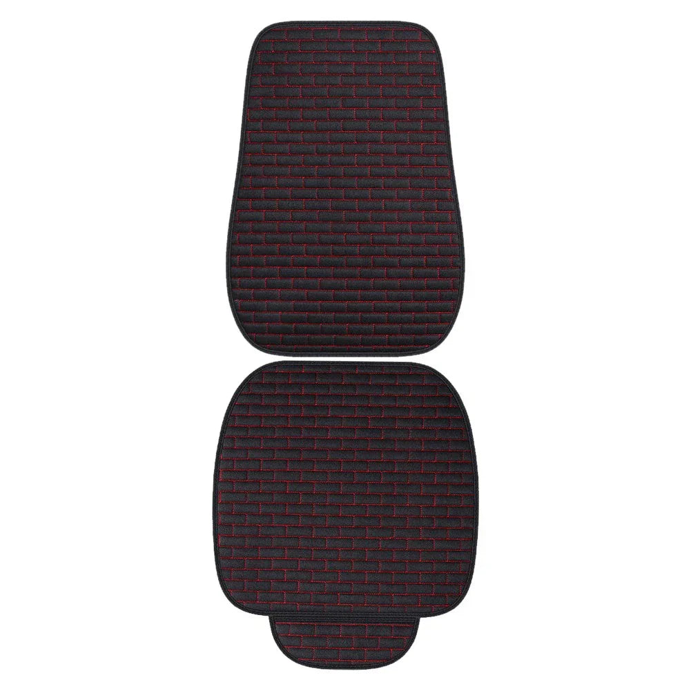 Front Car Seat Covers for Universal Fit - Protective Black Seat Mat Cover