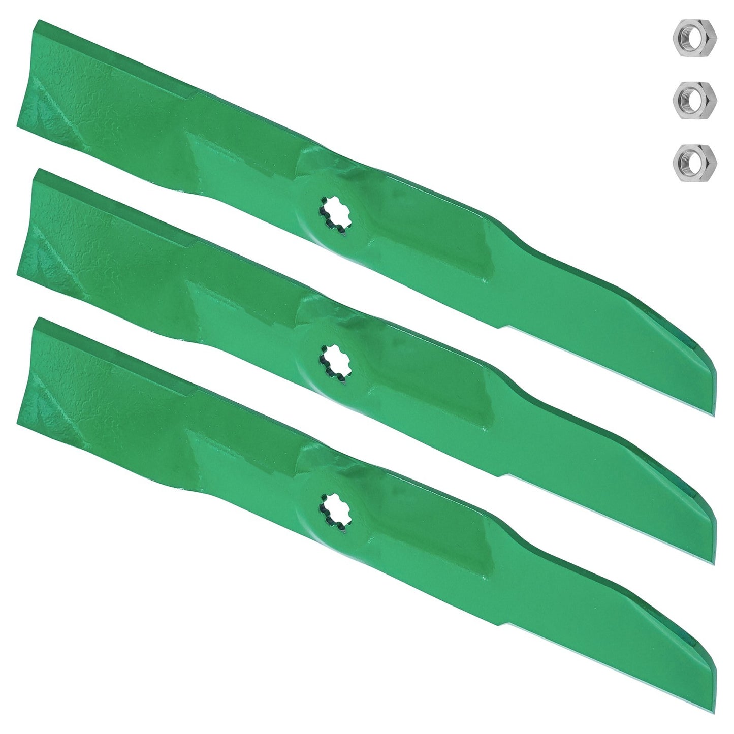 Deck Blade with Nut Replacement for John Deere 54 Inch Mower (190C 2010–2016)