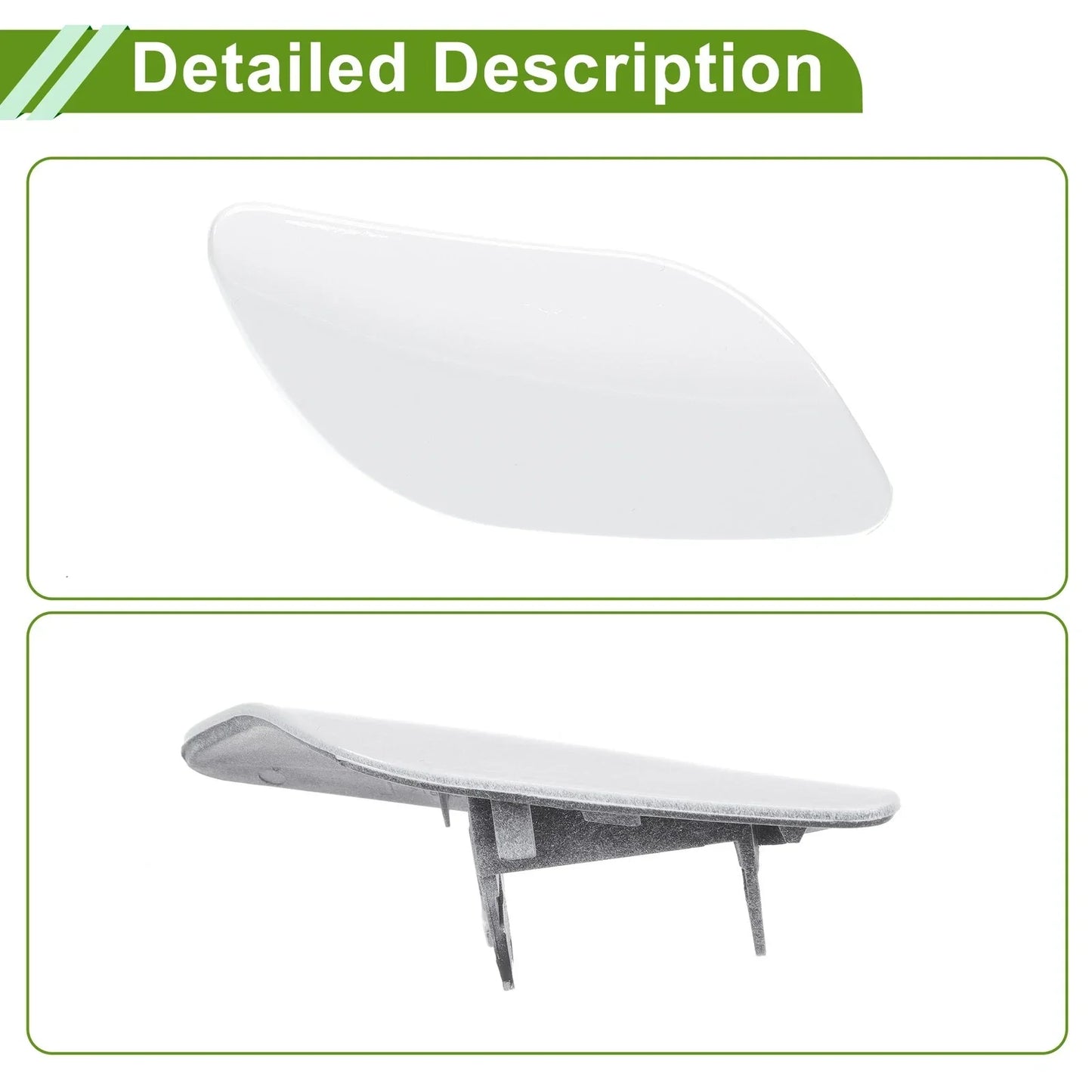 Washer Nozzle Cover for Porsche Cayenne 2008-2010 (2 x White Caps)