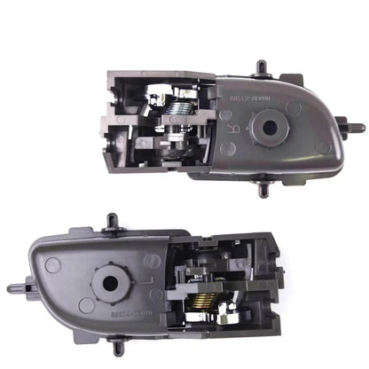 Interior Door Handle Gray+CH Pair L+R Fits Toyota Vios Yaris 4D SED 2007-12 D06