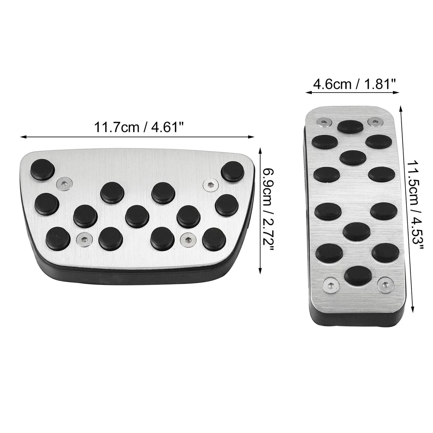 2 x Car Brake Gas Accelerator Pedal Covers for Toyota Camry (2018-2023)