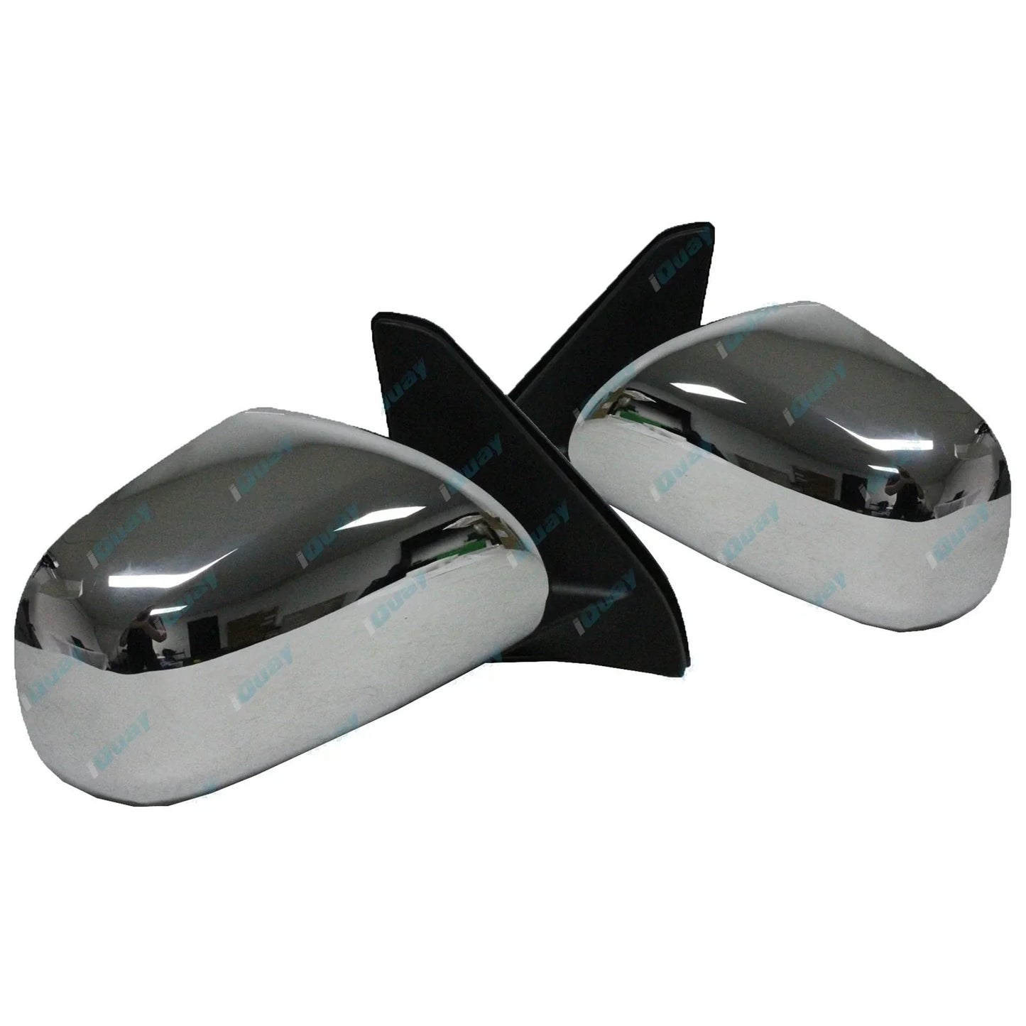 LH+RH Chrome Electric Mirrors for Toyota Landcruiser Prado 120 Series '02-'09