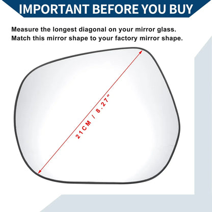 Heated Left Side Mirror Glass for Lexus LX GX (2010-2020)