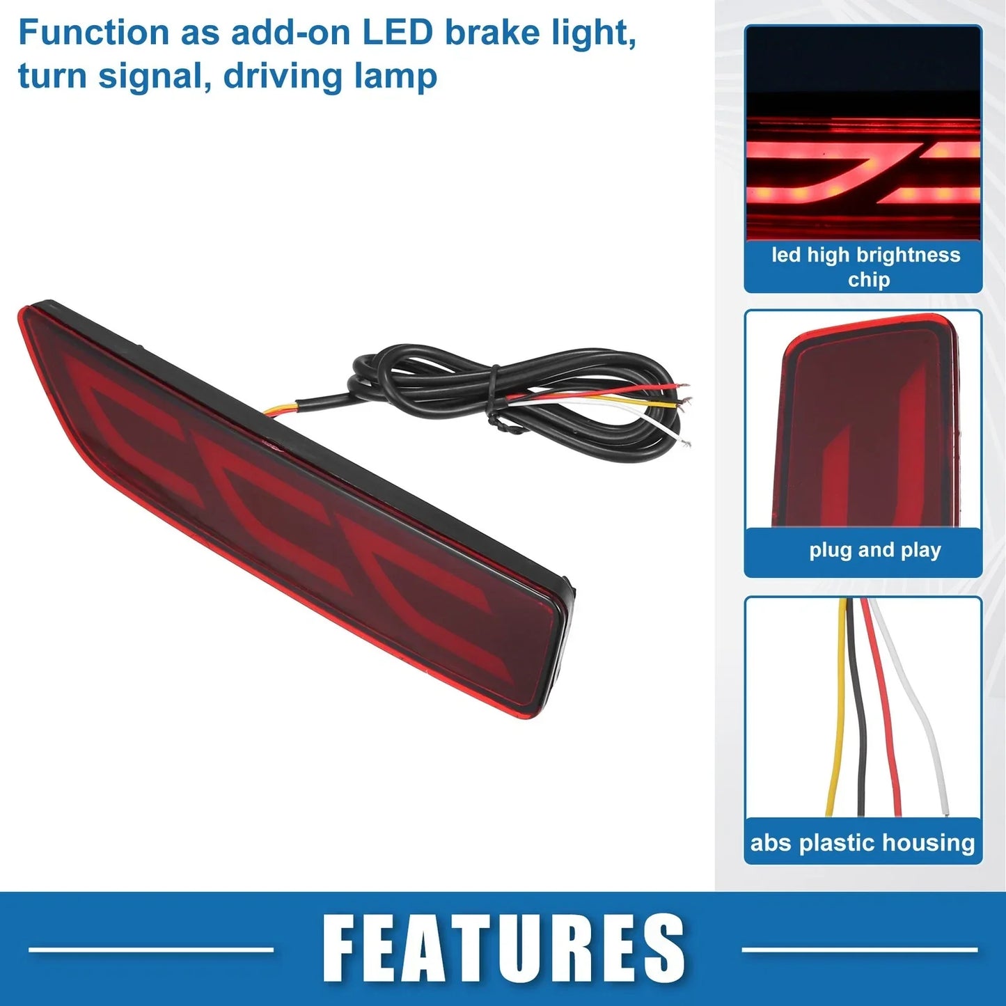Rear Bumper Reflector LED Lights for Honda CR-V (2017-2023)