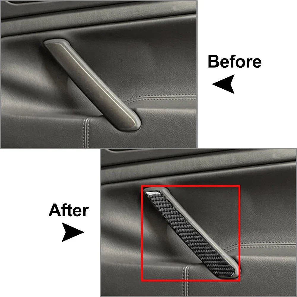 Black Front Rear Door Handle Cover Trim for Volkswagen Passat B5 (2001-2005)
