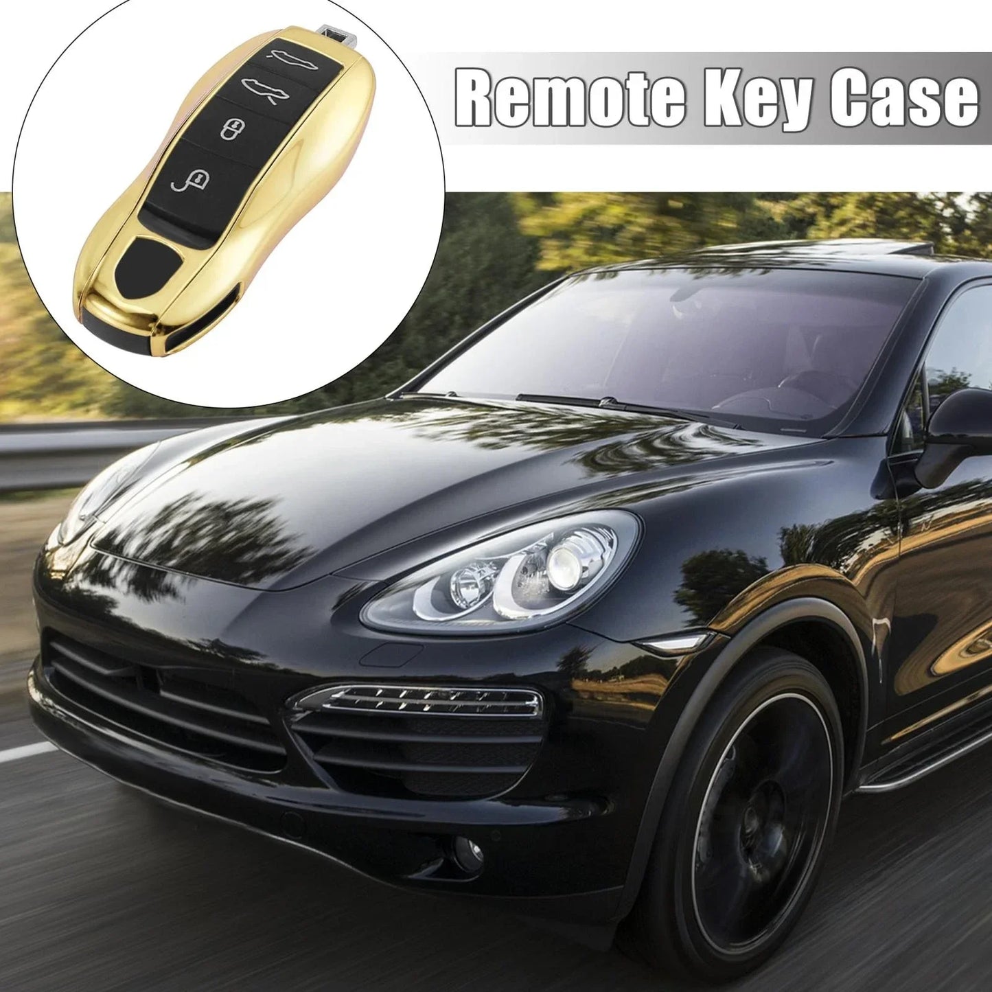 Key Fob Case Cover Set for Porsche Cayenne Macan (2014-2023)