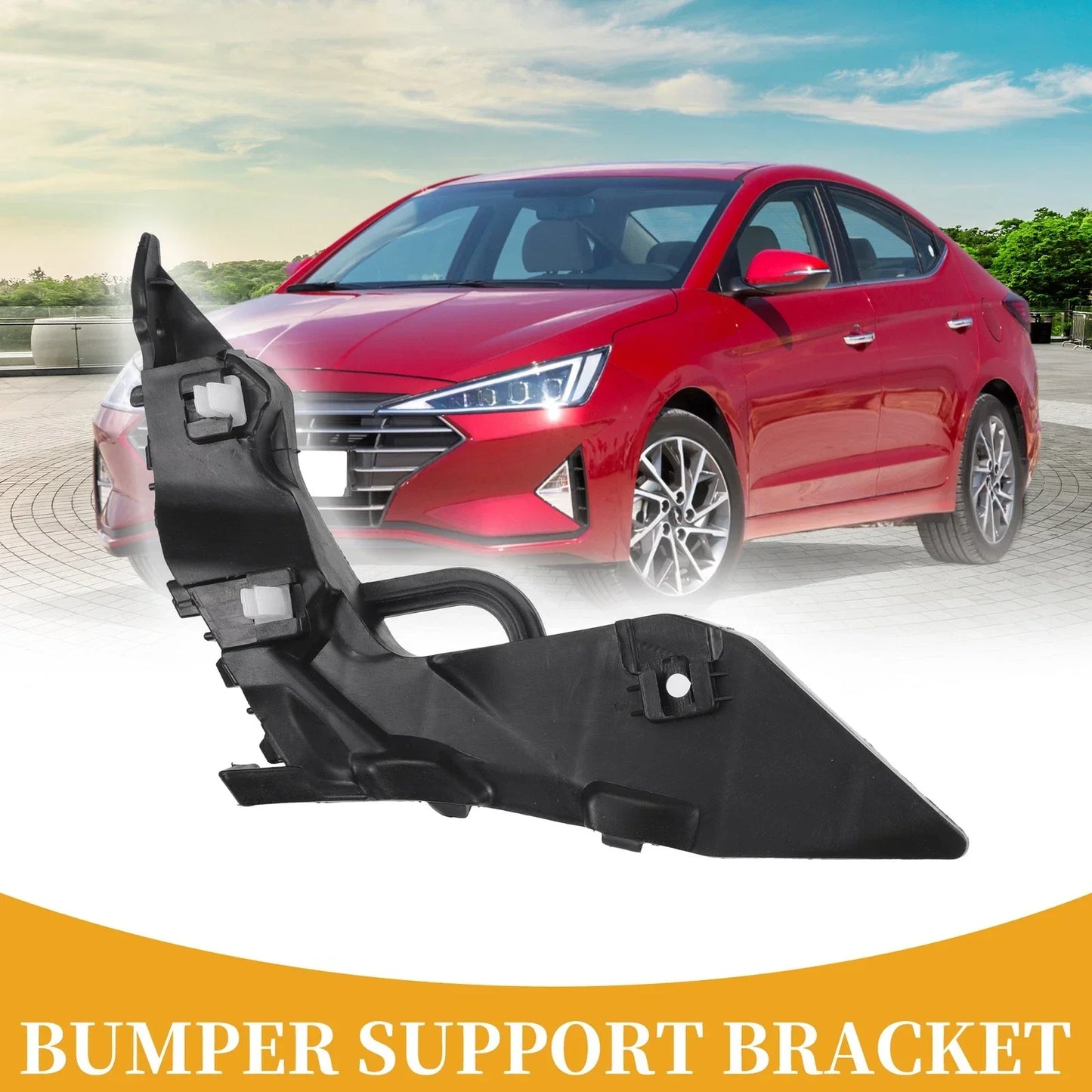 RH Front Bumper Support Bracket for Hyundai Elantra (2017-2018) 1 x Pc