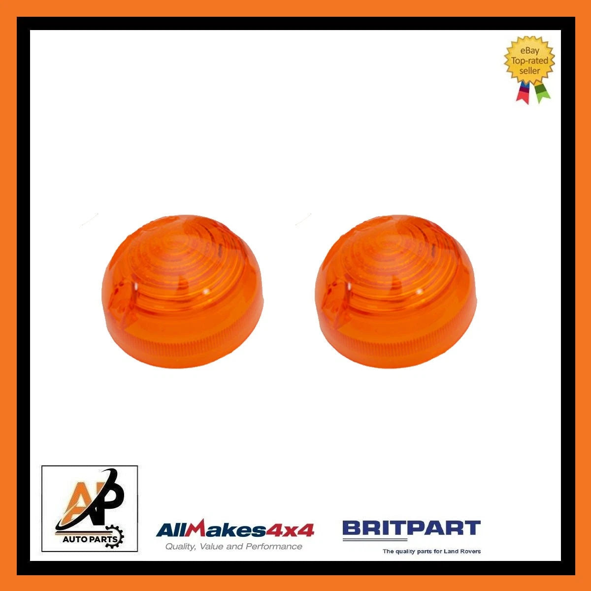 Front Indicator Lamp Lens Pair for Land Rover Defender (1983–2006)