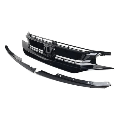 Front Upper Bumper Mesh Grille for Honda Civic Coupe Sedan (2016-2018)