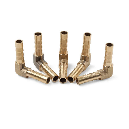 5Pc 5/16" x 5/16" Brass Barbed Hose Barb Elbow Fitting for Pipe