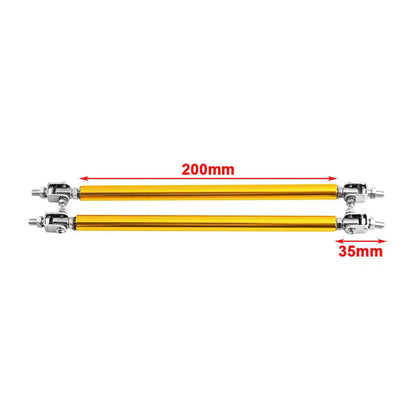 Adjustable Front Bumper Lip Splitter Strut Rod Tie Support Bar for Universal Red
