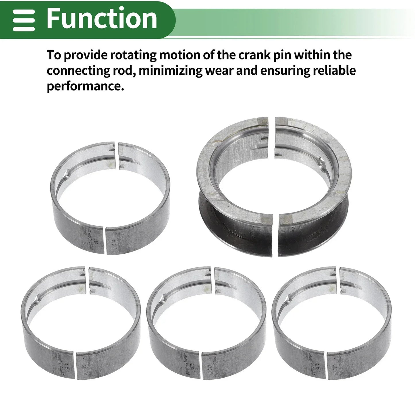 Main Bearing Set for Hyundai Accent (1995-2011) - 10 Pcs