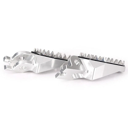 Silver Shark Teeth Racing Foot Pegs for Kawasaki KX250 KX450 (2008-2015)