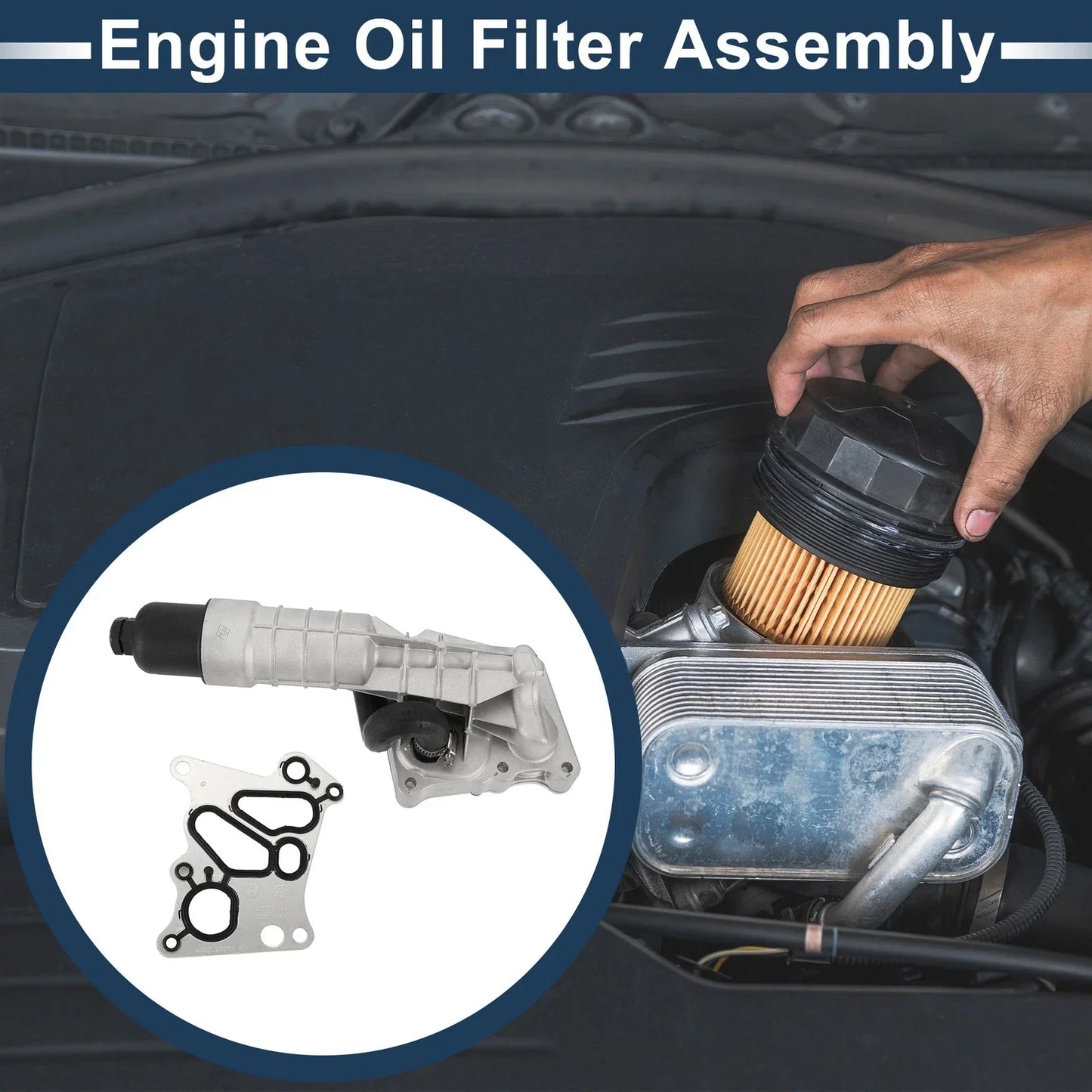 Engine Oil Filter Base Housing for Mercedes-Benz SLK250 (2012-2016)