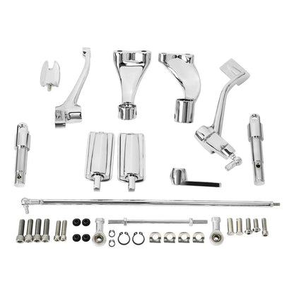 Chrome Forward Control Pegs & Linkage Levers for Harley Sportster (2004-2013)