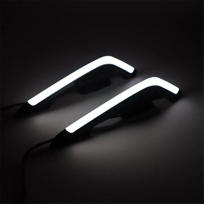 Motorcycle Front Side Aerodynamic Spoilers with White Light