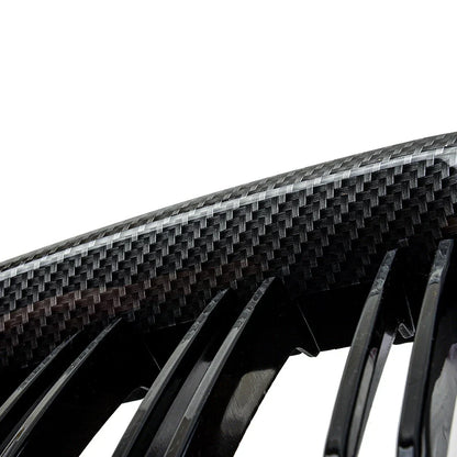 2 x Carbon Fiber Front Kidney Grilles for BMW 3 Series F30 F31 (2012-2018)