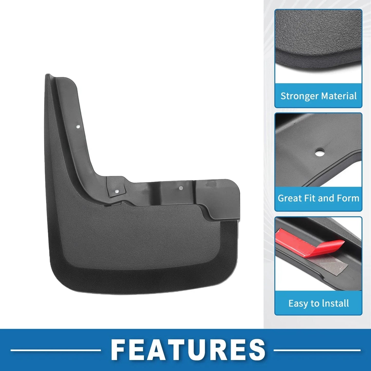 Mud Flap Splash Guard for Chevy Silverado 1500 2019-2024 4WD