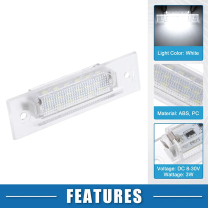 2 x 6500K White LED License Plate Lights for Porsche Boxster (1999-2004)