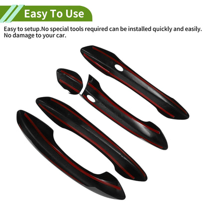 Exterior Door Handle Cover Trim for Hyundai Tucson (2022-2024) Gloss Black ABS