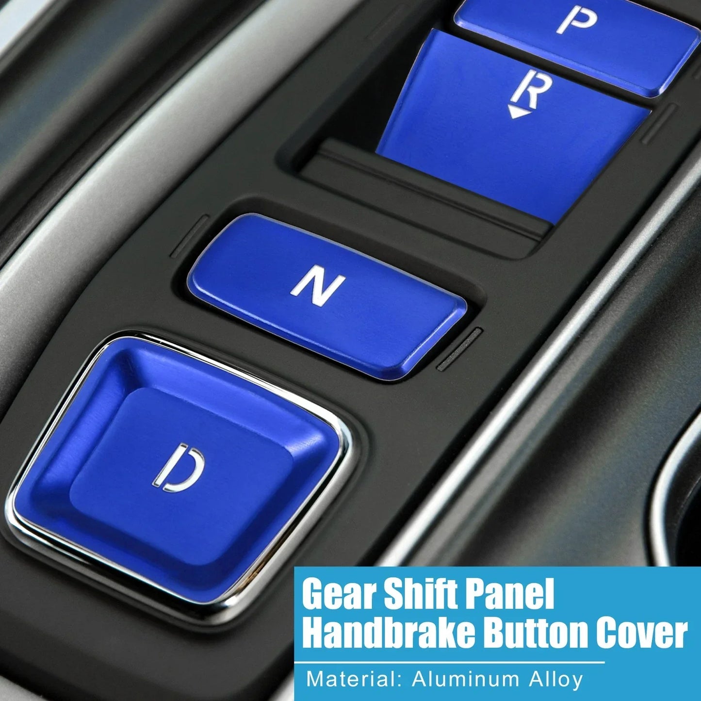 9 x Gear Shift Panel Switch Button Covers for Honda Accord (2018-2022) Blue