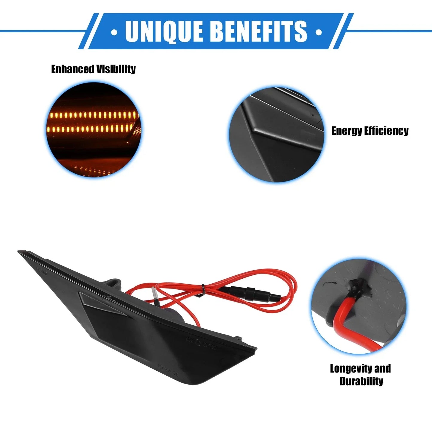 LED Side Marker Turn Signal Lights for Honda Civic (2016-2020)