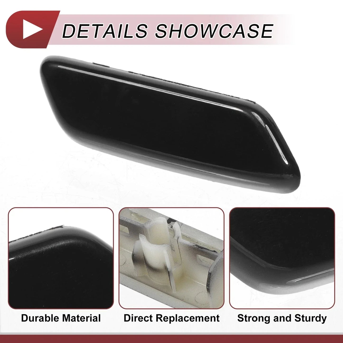 Front Right Washer Nozzle Cover for Lexus IS250 (2009-2010) - Black 1 x Cap