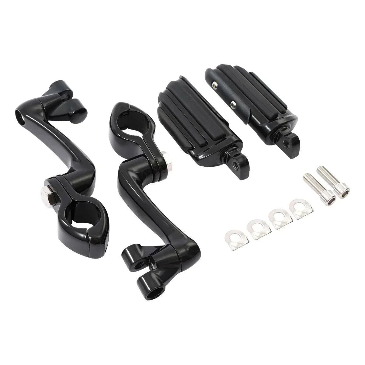 1 1/4" Engine Guard Highway Adjustable Male Mounting Footpegs for Motorcycle