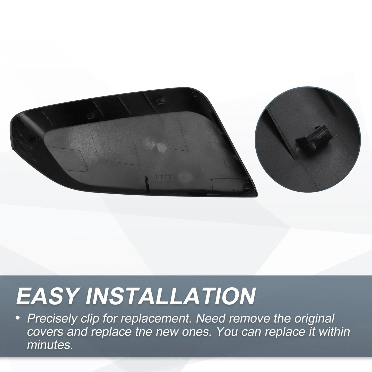 Gloss Black Left Side Rearview Mirror Cover for Chevrolet Impala (2014-2020)